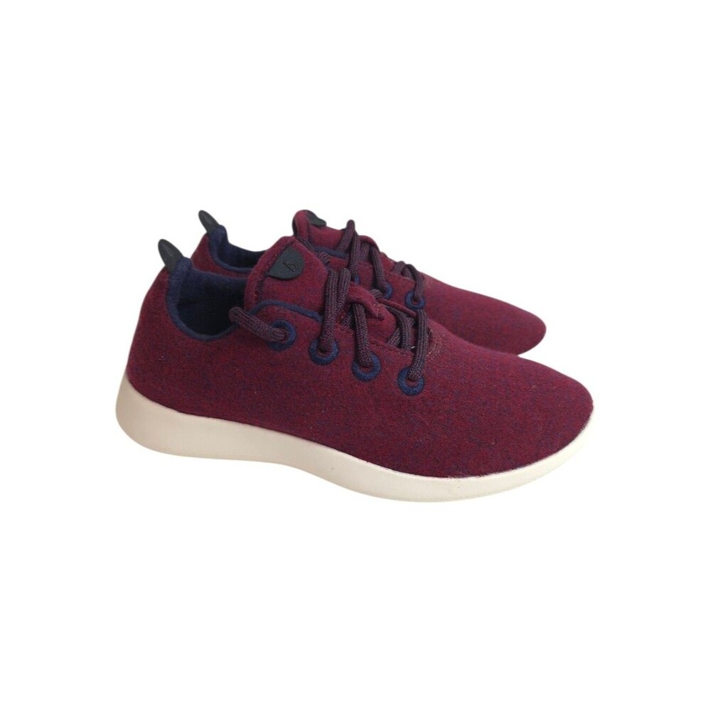 Allbirds Wool Runners Running Shoes Women Burgundy Merino Wool Casual Size 7